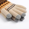 Otoño invierno adulto guantes calientes mujeres jacquard punto pantalla táctil lana plus fleece protección contra el frío guantes de dedo dividido details Picture